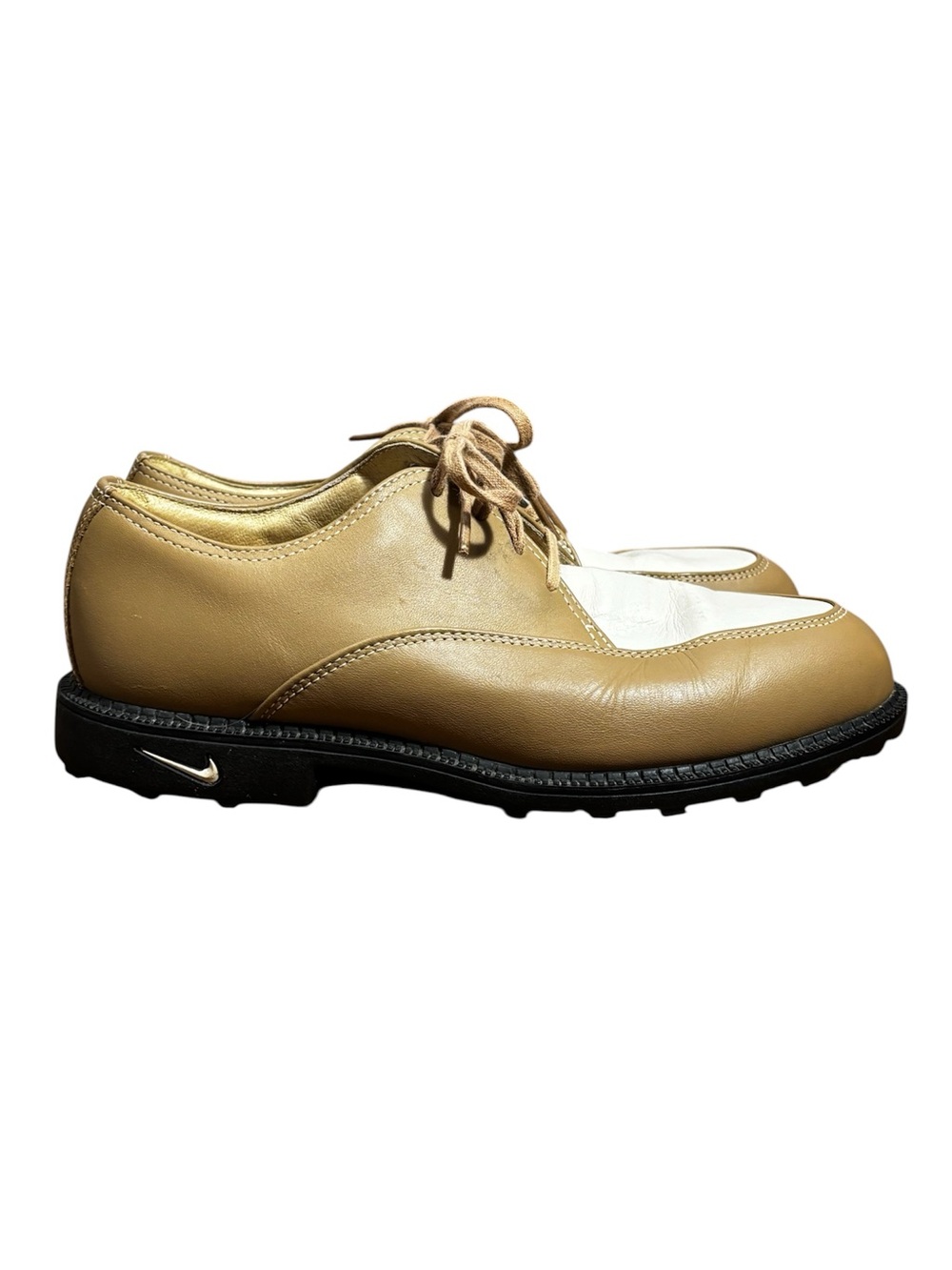 Nike Golf Bella Last Golfing shoes. Cream and Beige leather. Women’s 7